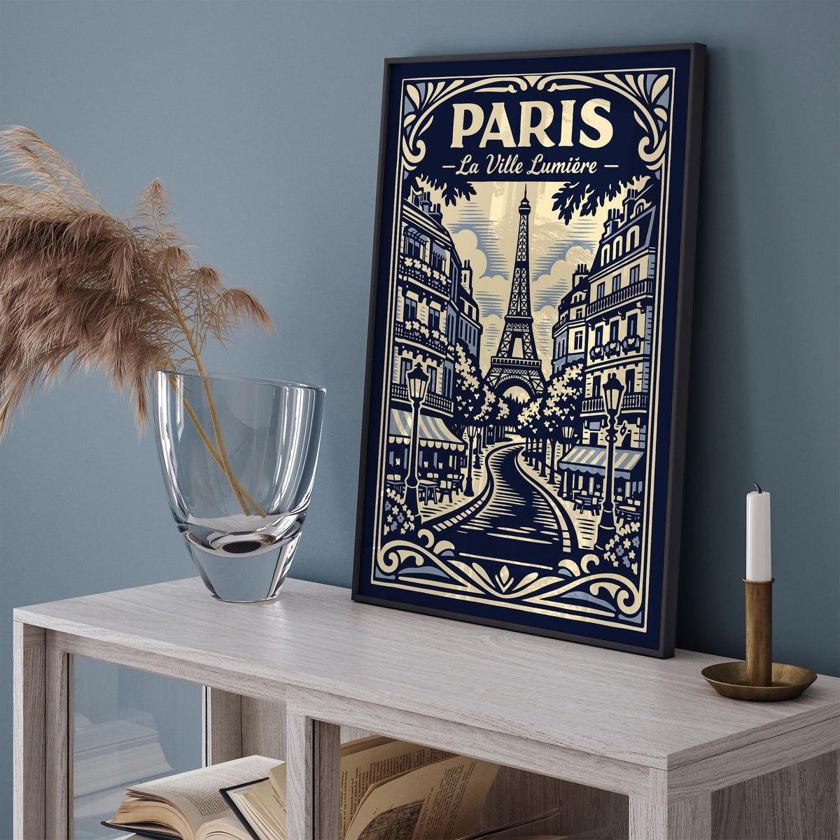 Paris La Ville Lumière Vintage Travel Poster