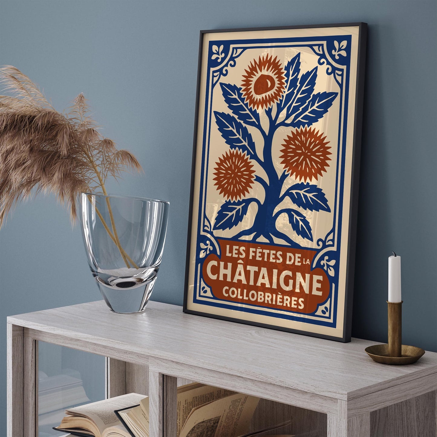 Chestnut Festival France - Les Fêtes de la Châtaigne Vintage Wall Art Print