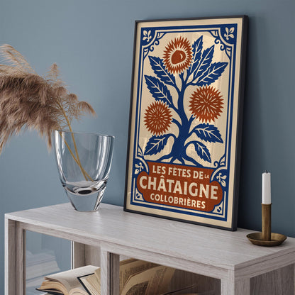 Chestnut Festival France - Les Fêtes de la Châtaigne Vintage Wall Art Print