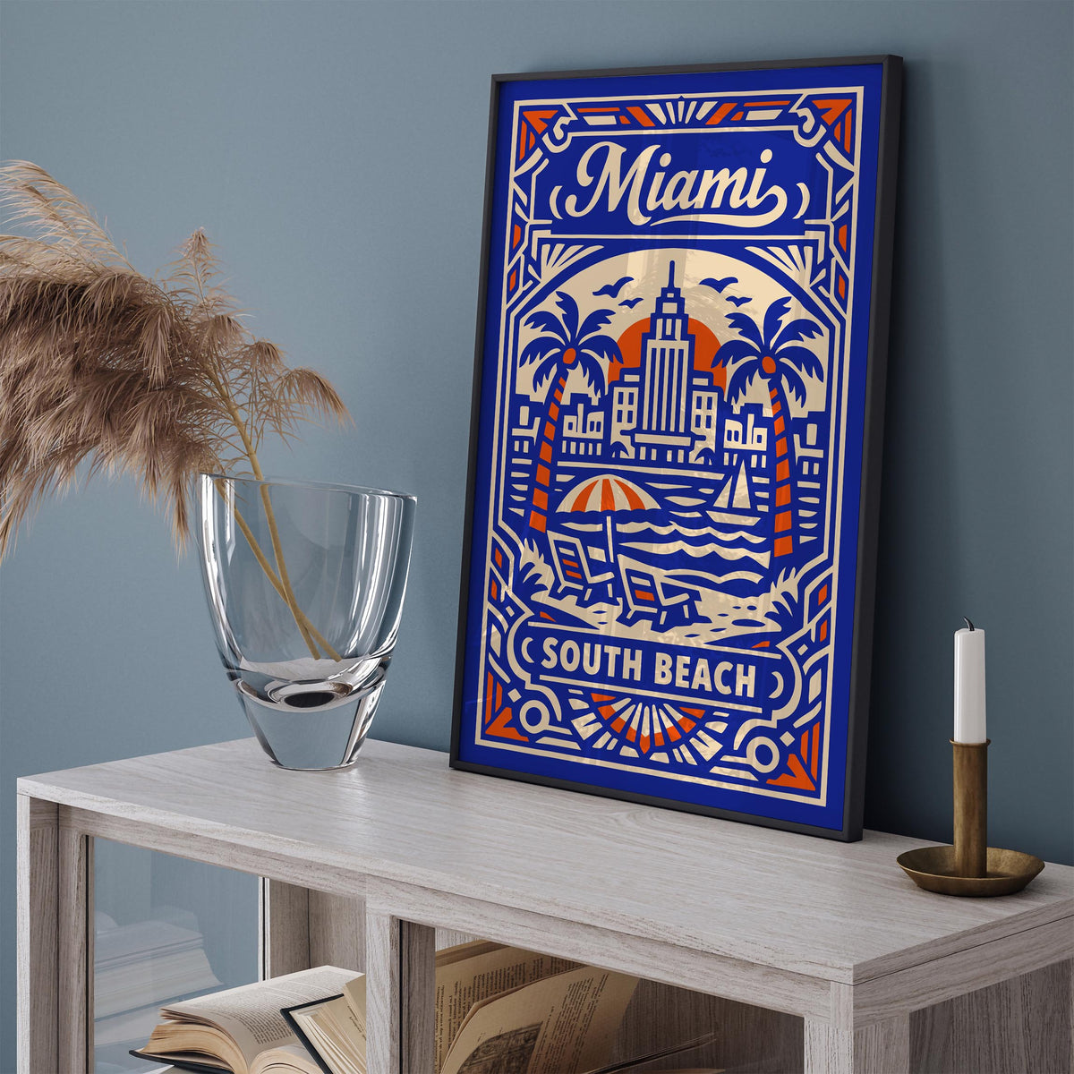 Miami South Beach Art Deco Poster