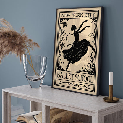 New York Ballet School Art Poster