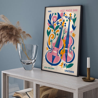 Jazz Music Day New Orleans Art Print