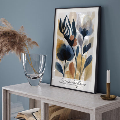 Silence des Fleurs Poster - Artistic Floral Print