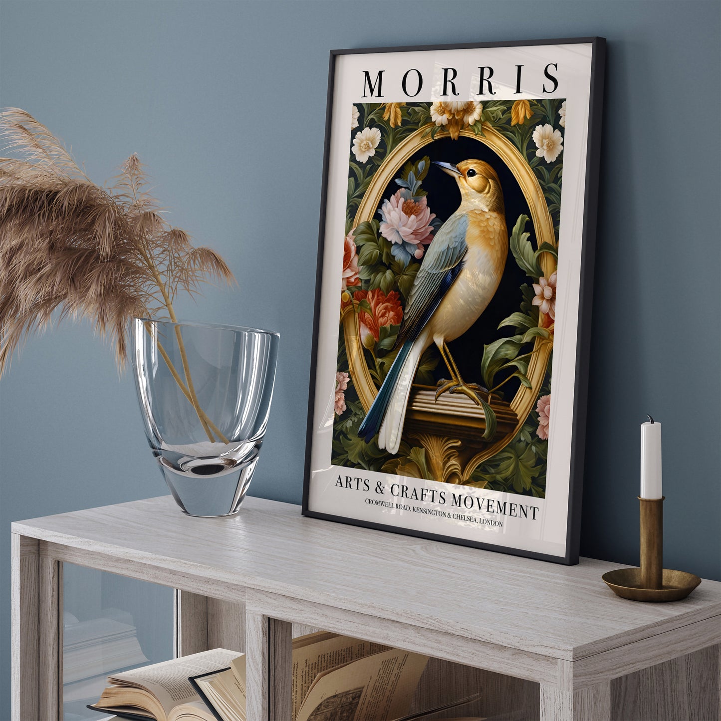 William Morris Art Nouveau Bird Poster