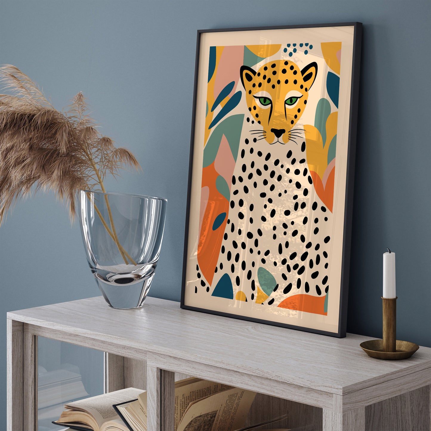 Vintage Cheetah Portrait Wall Art