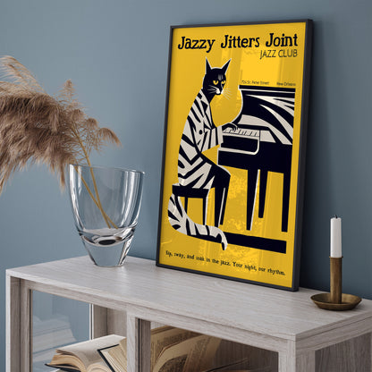 Jazzy Jitters Music Club New Orleans Poster