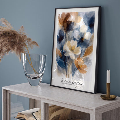 Dance of Flowers Poster - Artistic Floral Painting Wall Art