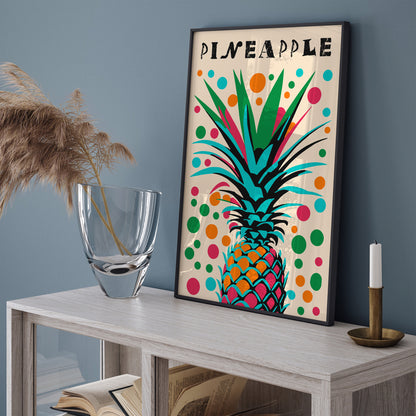 Disco Pineapple Happy Kitchen Art Print