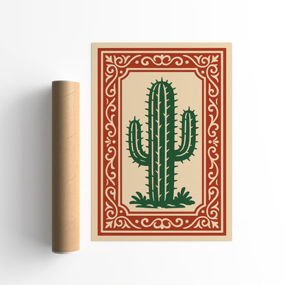 Cacti Art Print - Rococo Botanical Wall Art Poster