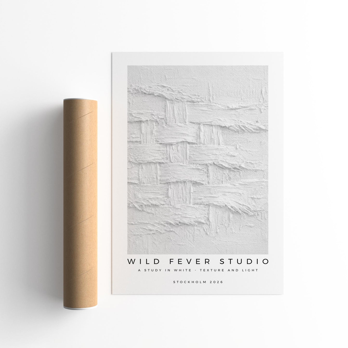 Wild Fever Studio White Texture Study Poster