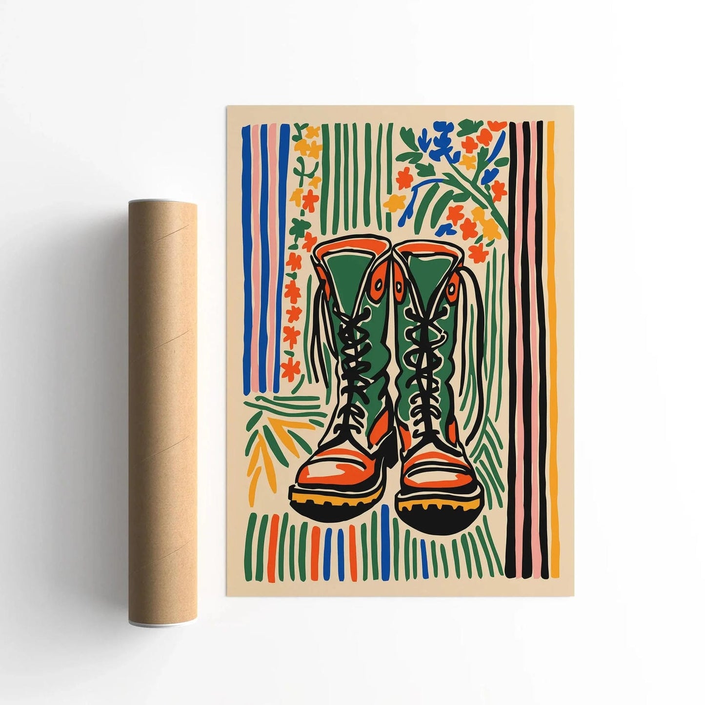 Lucky Shoes Colorful Wall Art Poster