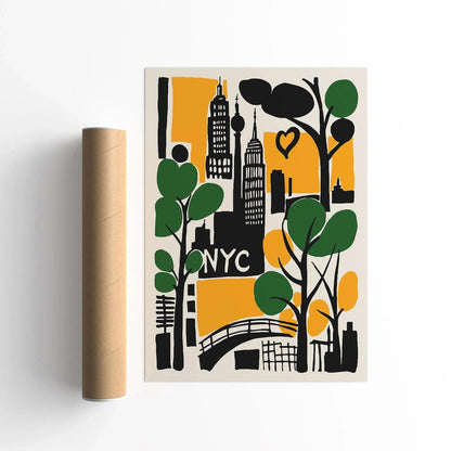 Retro New York City Travel Poster