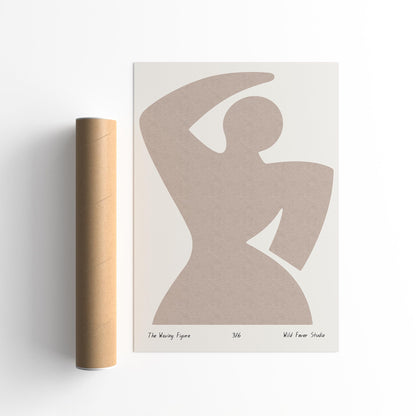 The Waving Figure - Abstract Minimalist Art Print