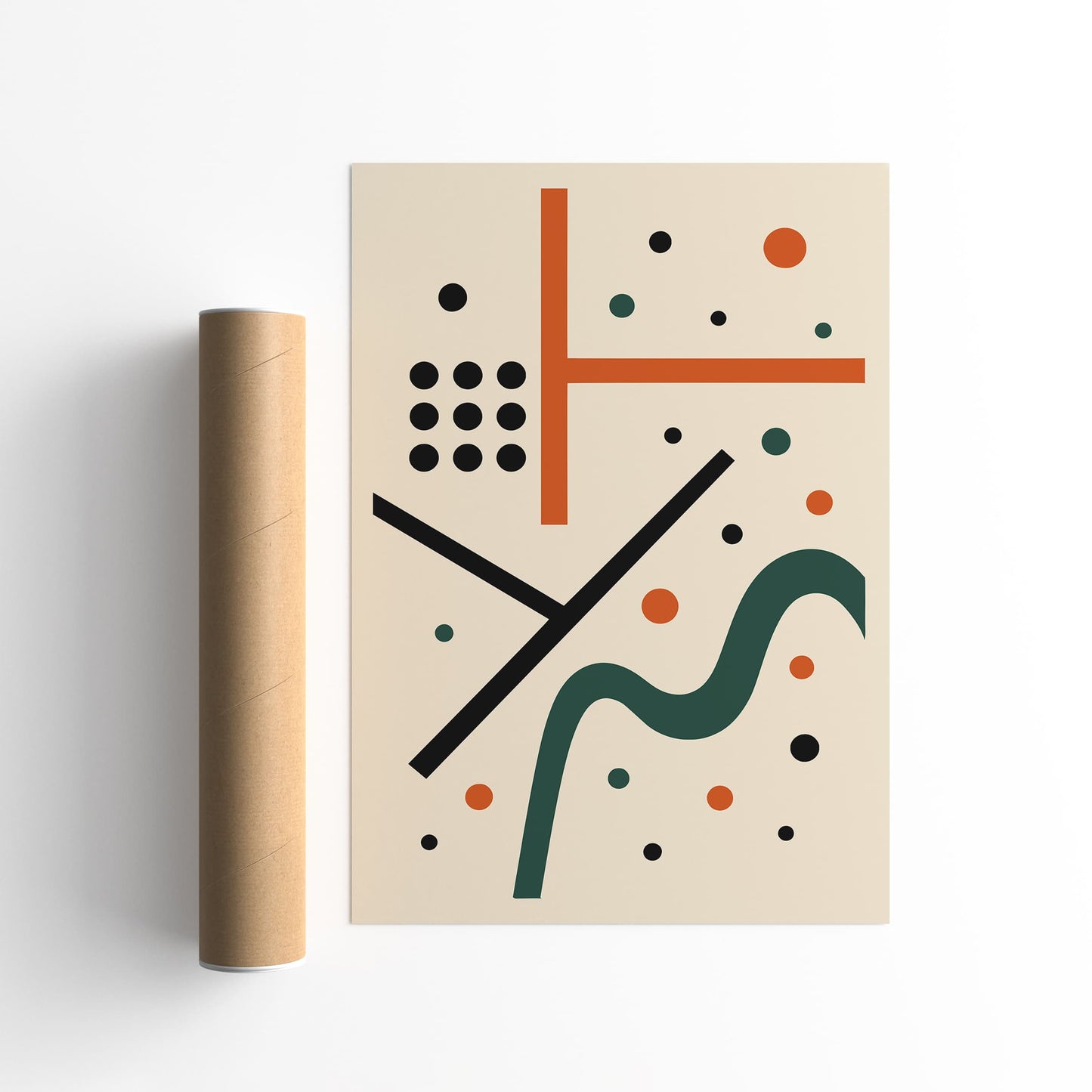 Mid Century Modern Abstract Minimalist Art Print