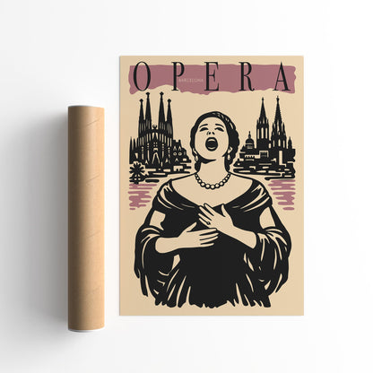 Barcelona Opera Music Poster