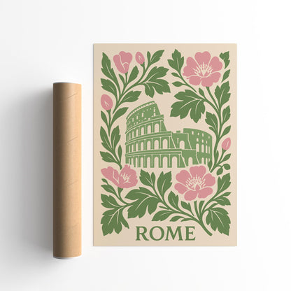 Rome Colosseum Travel Wall Art Print