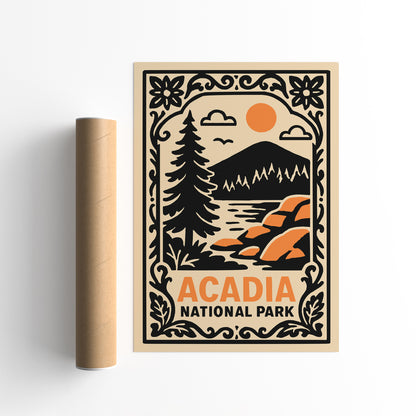 Acadia National Park Poster - Travel Art Print