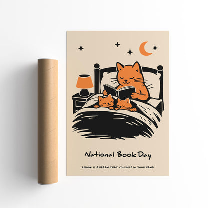 National Book Day Poster -  Book Lover Wall Art