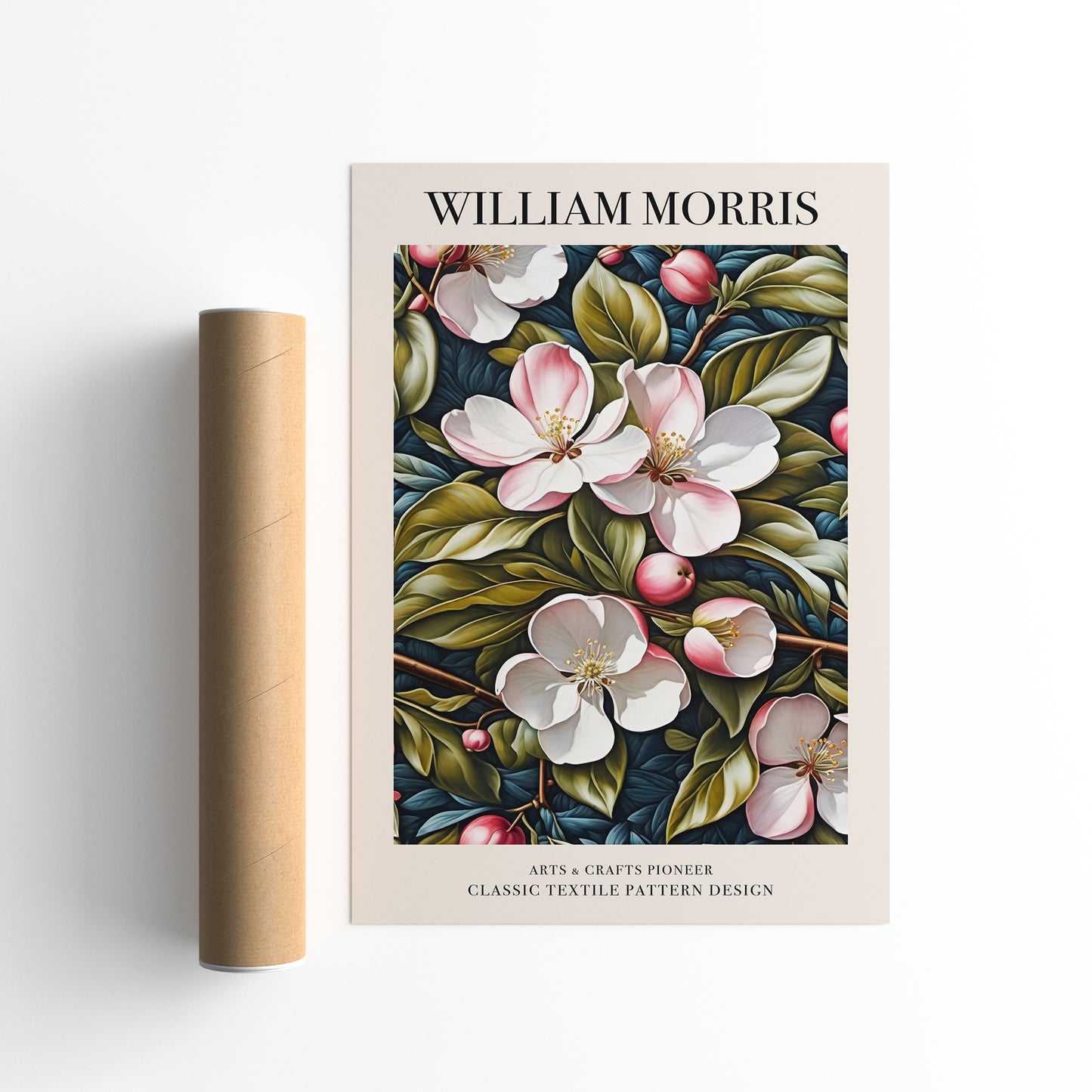 Classic William Morris Art: Textile 19th Century Botanical