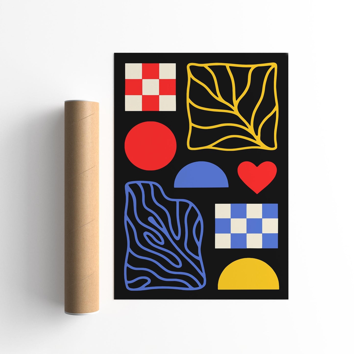 Mid Century Modern Poster - Abstract Retro Wall Art