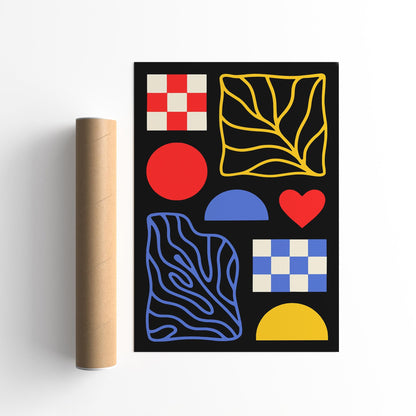 Mid Century Modern Poster - Abstract Retro Wall Art