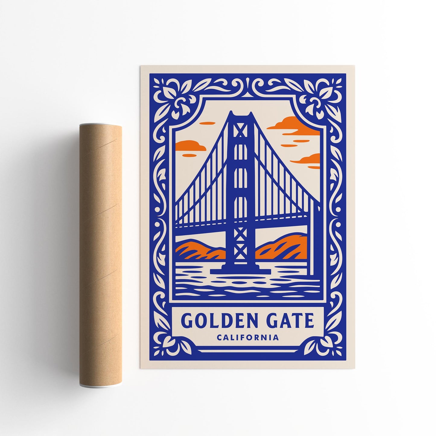 Golden Gate Calfornia Travel Poster
