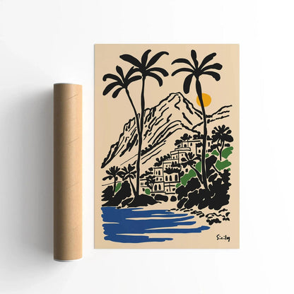 Sicily Wall Art – Tropical Landscape Poster
