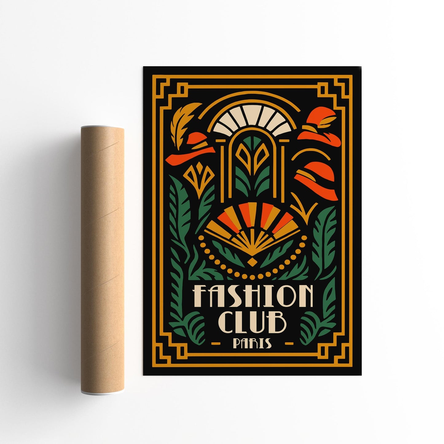 Fashion Club Paris, Art Deco Style 1920 Poster