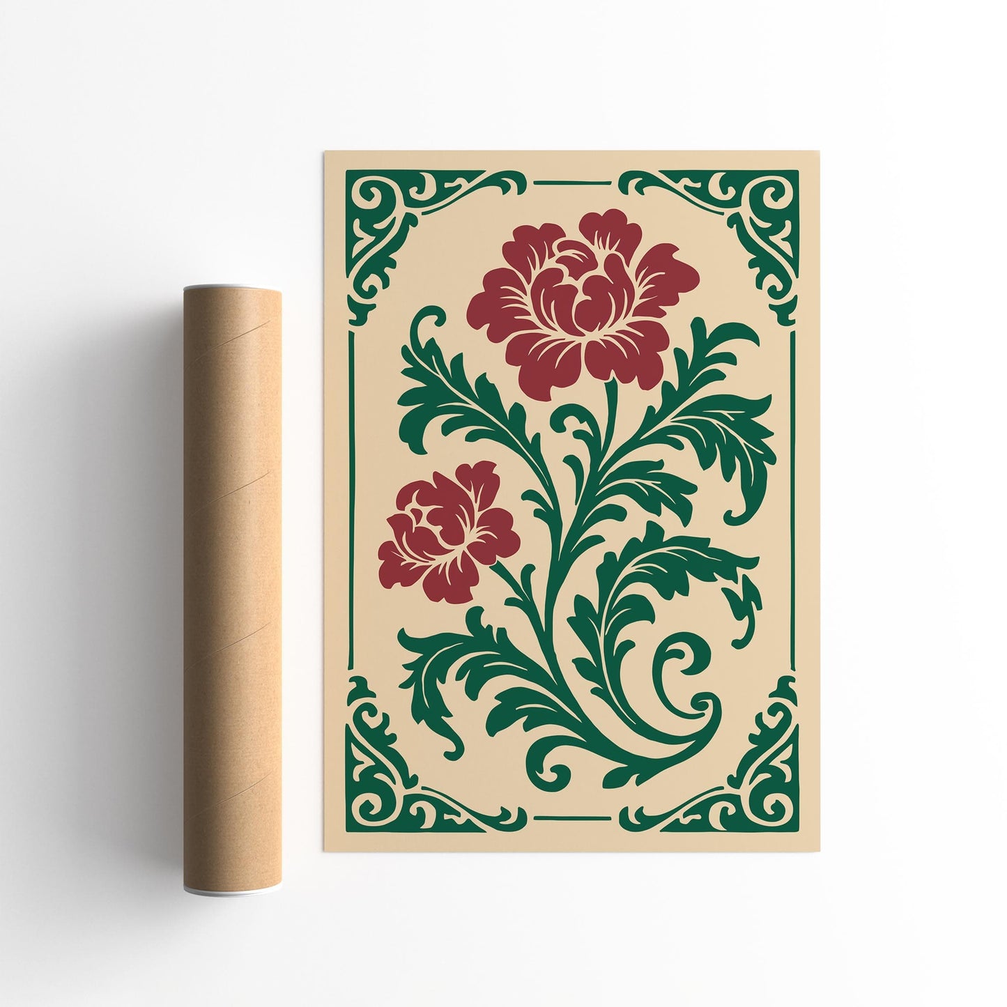 Rococo Style Floral Art Print