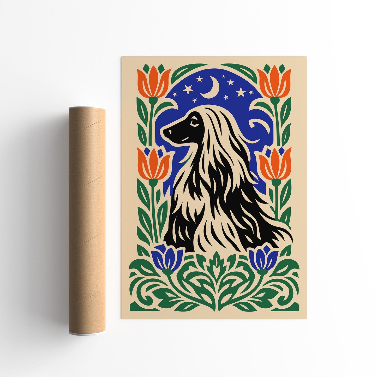 Cute Protrait of a Dog Poster Print
