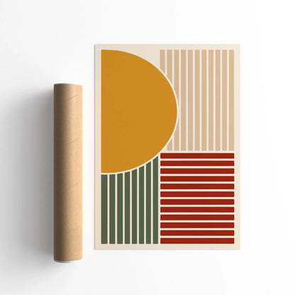 Mid Century Modern Print - Geometric Trendy Wall Art 2025