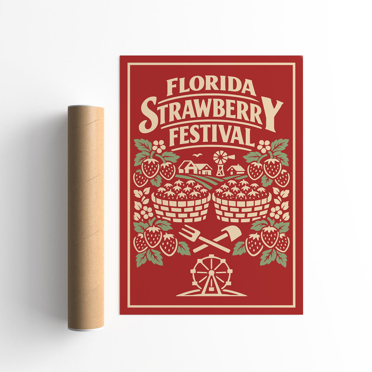 Vintage Florida Strawberry Festival Poster