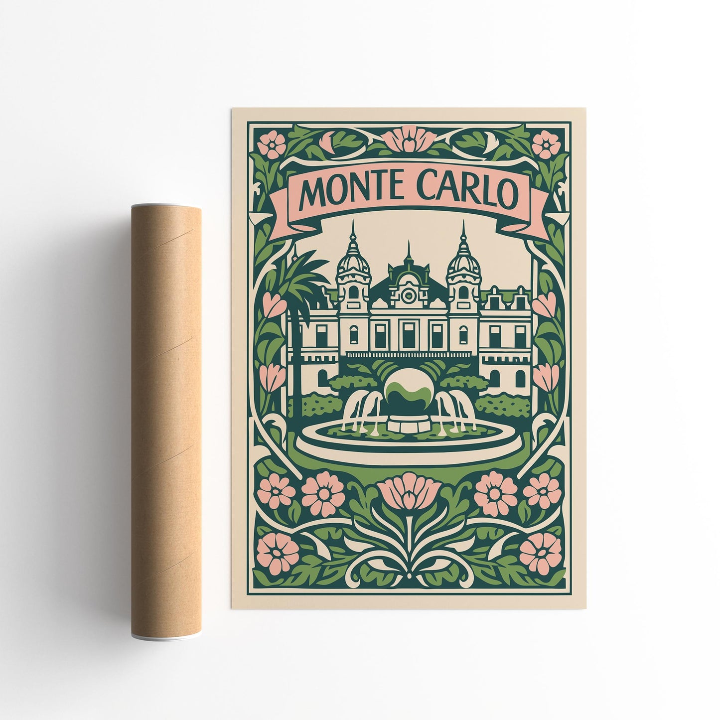 Monte Carlo Travel Poster