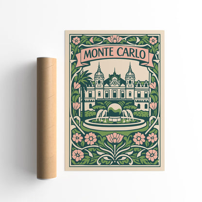 Monte Carlo Travel Poster