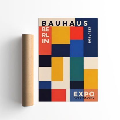 Bauhaus Colorful Geometric Poster