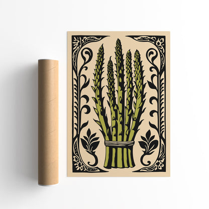 Asparagus Healty Food Poster