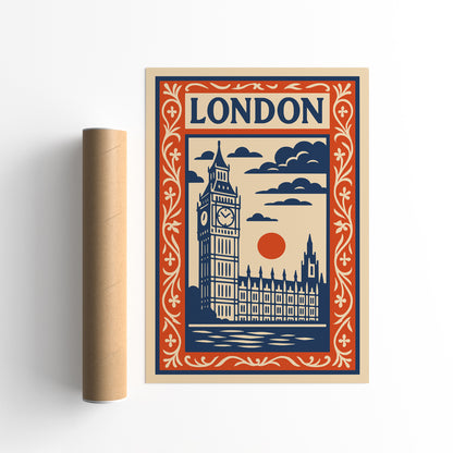 London England Big Ben Cityscape Poster