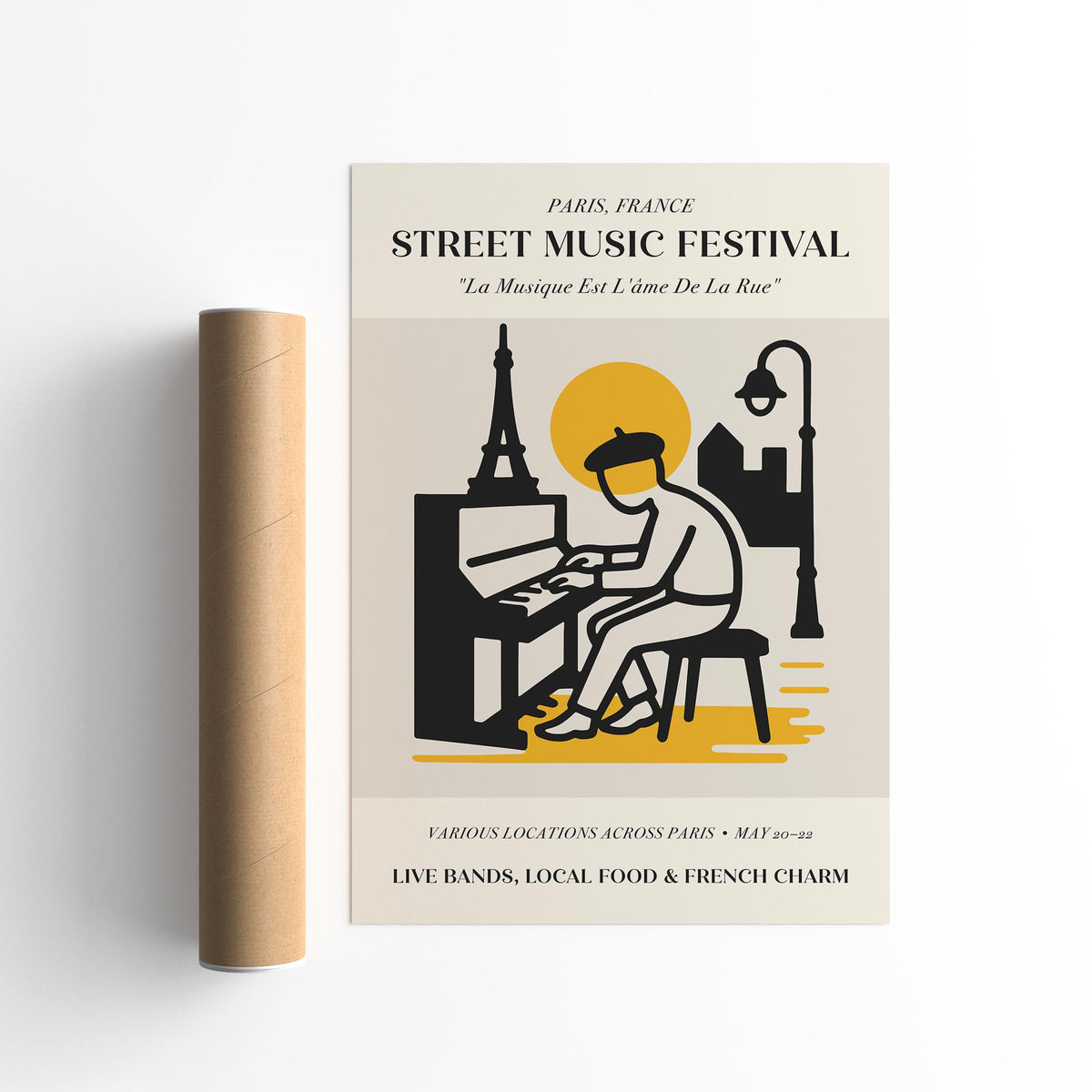 Paris Street Music Festival Art Poster