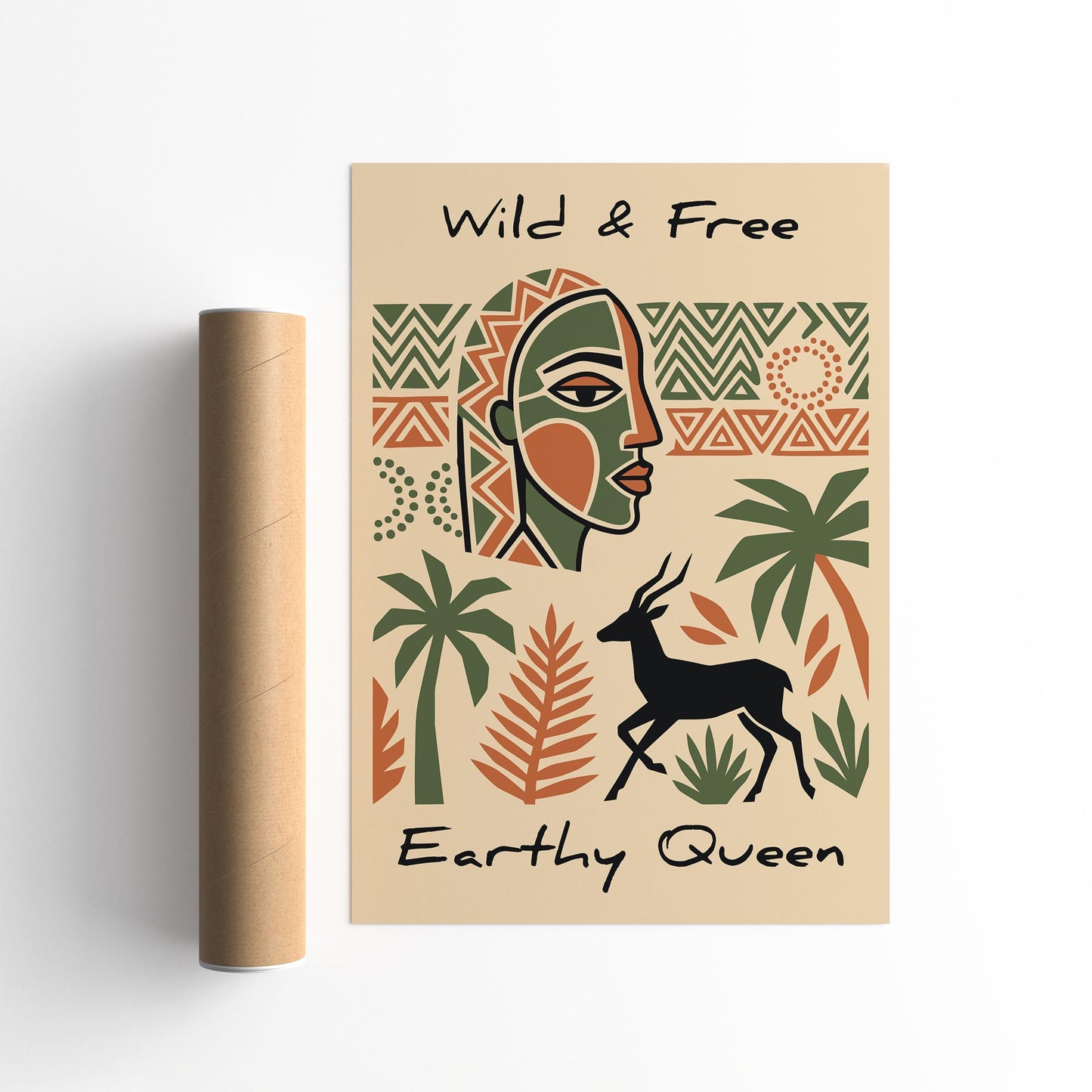 Earthy Queen Wild & Free Poster