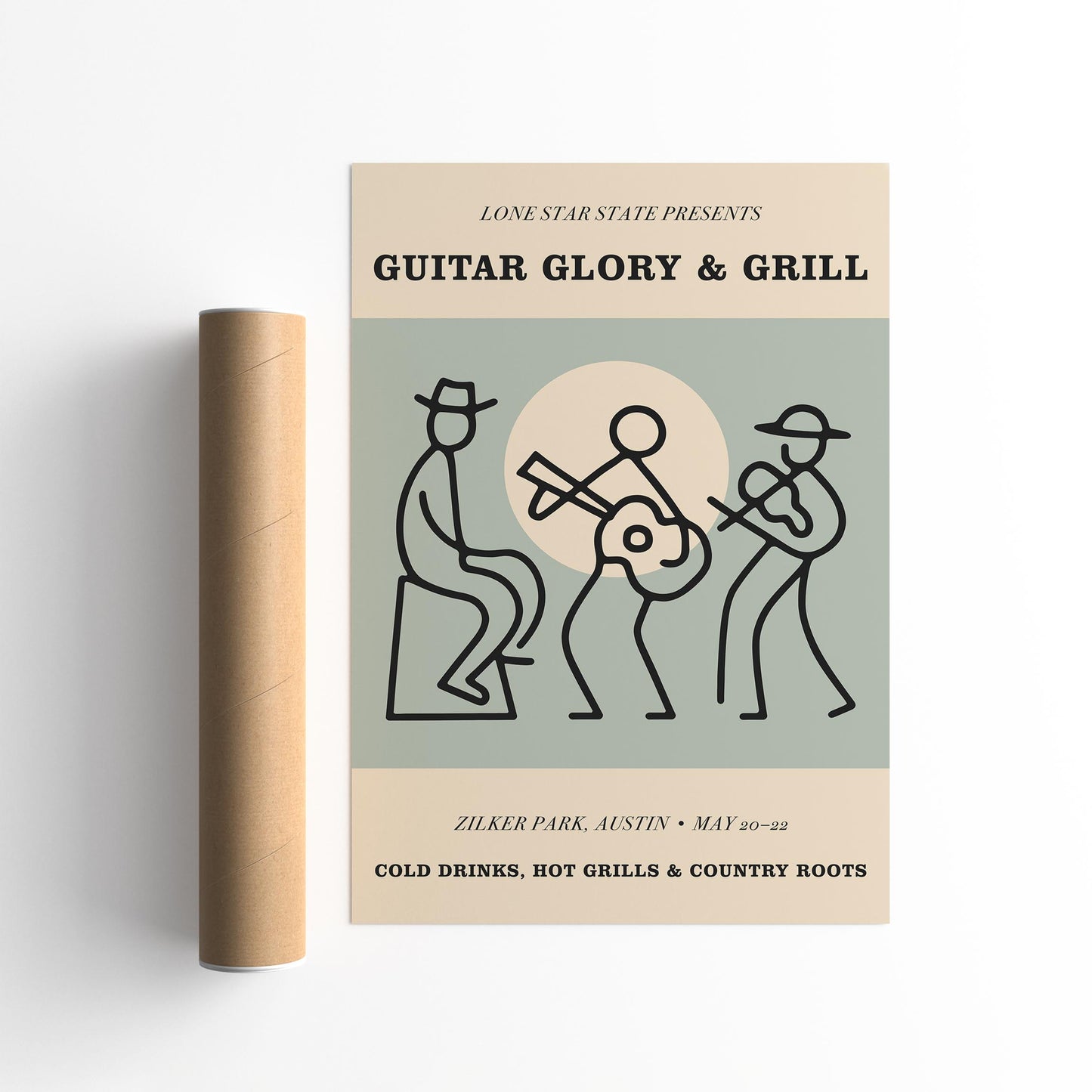 Zilker Park Austin Music Poster