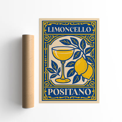Limoncello Positano Poster – Italian Kitchen Wall Art
