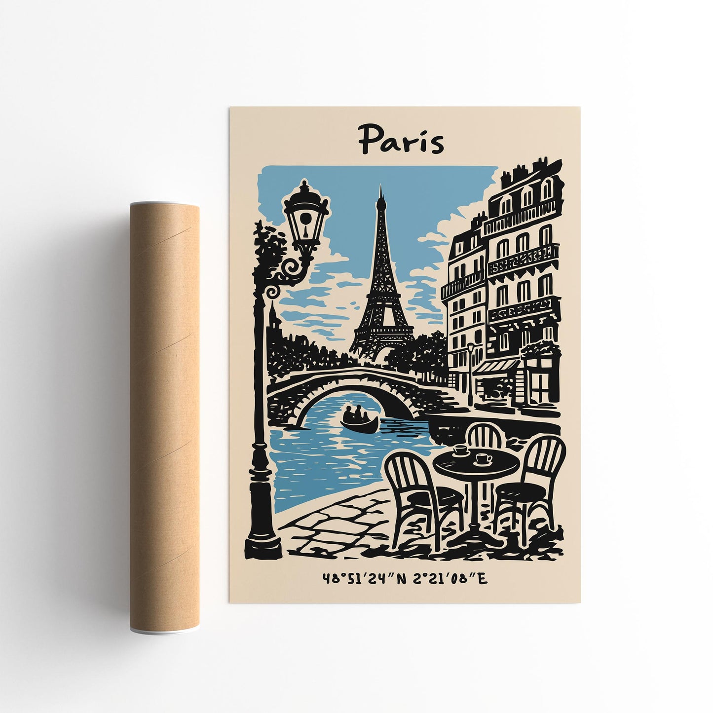 Paris Eiffel Tower Poster – Cityscape Wall Art