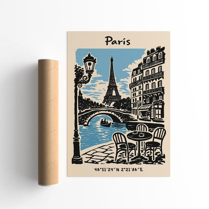 Paris Eiffel Tower Poster – Cityscape Wall Art