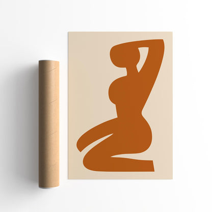 Abstract Woman Silhouette Art Poster