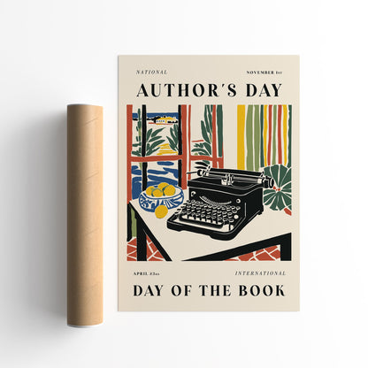 Authors Day Poster - Literary Wall Art