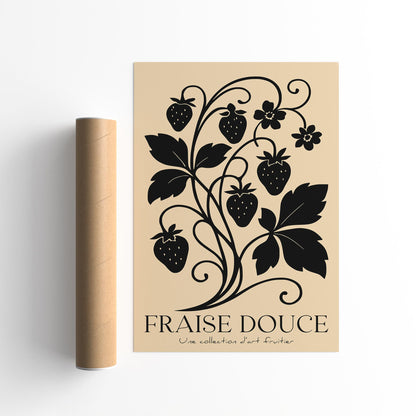 French Strawberry Poster