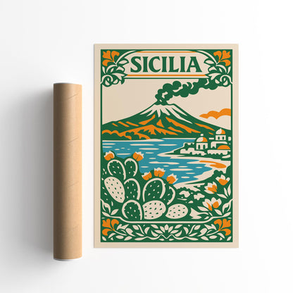 Sicilia Landscape Travel Wall Art Print 2026