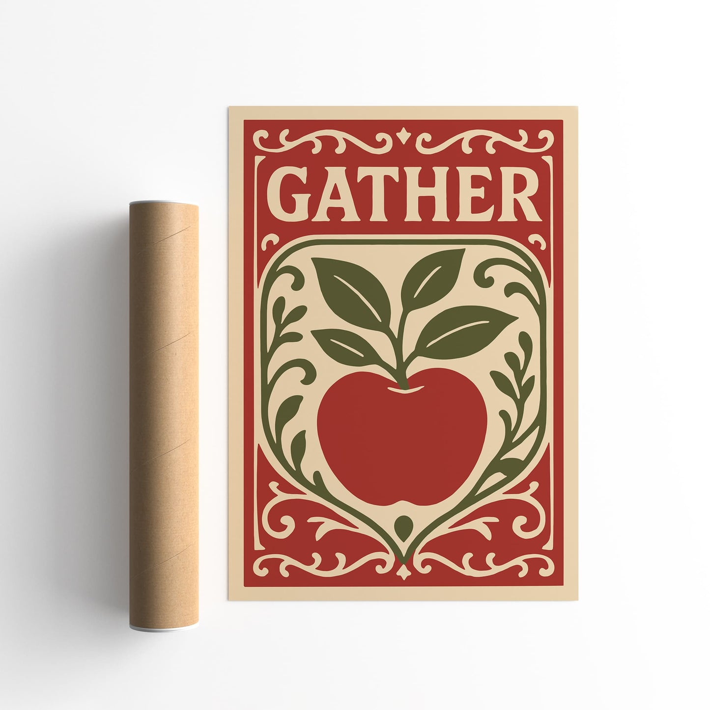 Gather Art Print - Kitchen Quote Poster