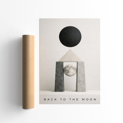 Back to the Moon Poster Artemis II Wall Art Print 2026