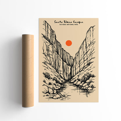 Santa Elena Canyon Big Bend Poster